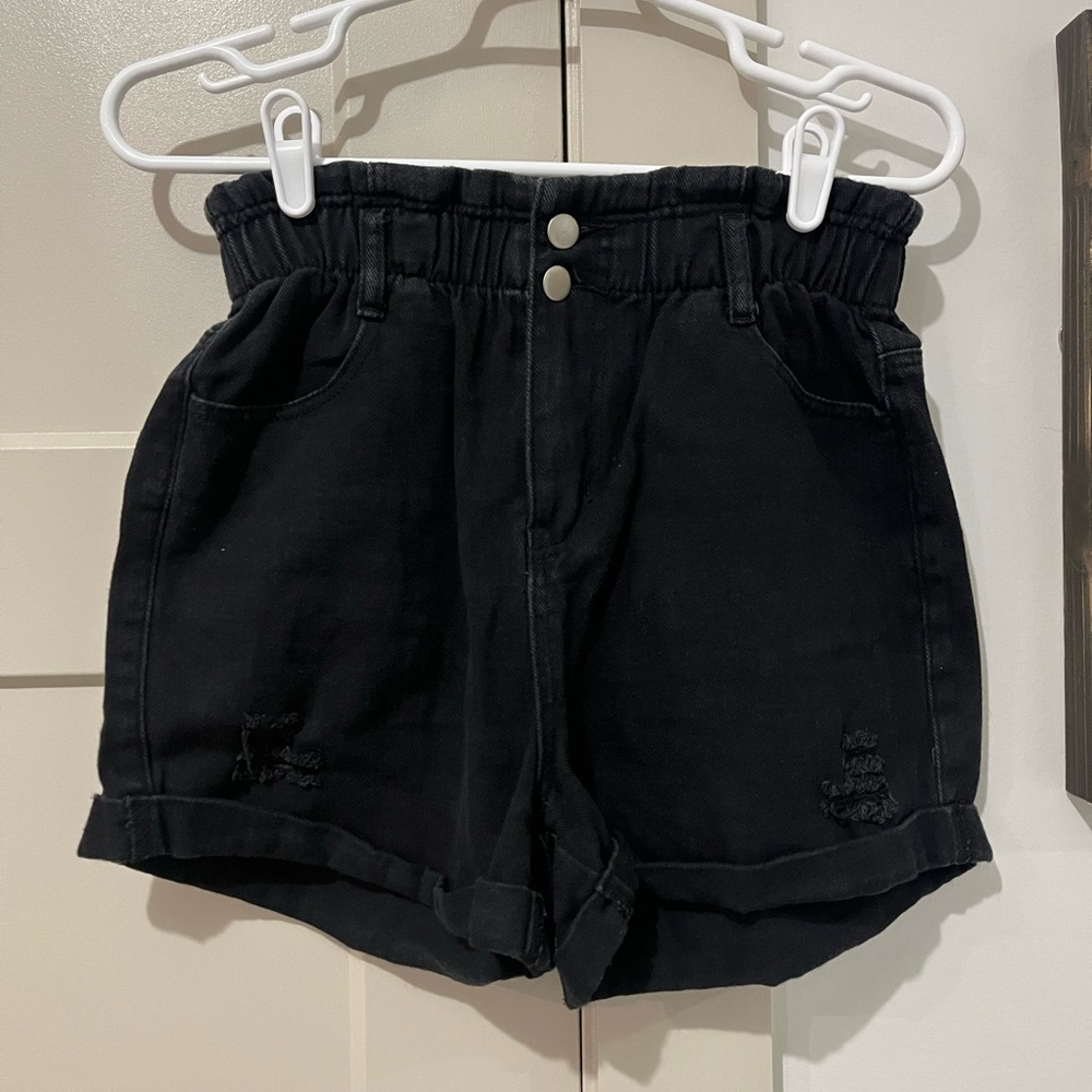 Aaron and Amber high waist shorts in black womens size Medium